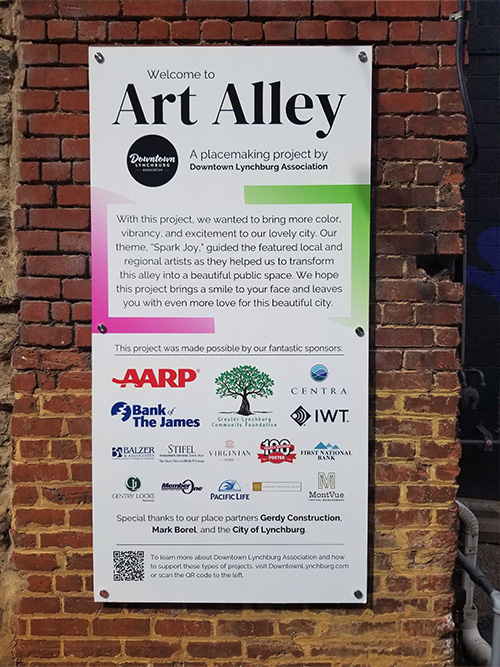 Downtown Lynchburg Association Art Alley Glcf